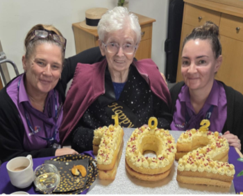 Irene Sawyer celebrated her 102nd birthday at Anchor’s Eric Morecambe House care home in Morecambe, surrounded by family, friends, fellow residents and colleagues, as well as some special guests.